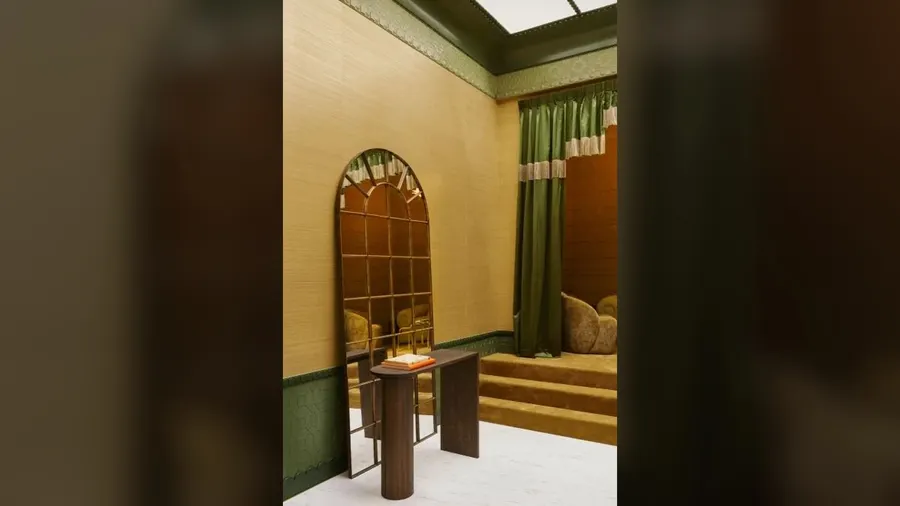 Zbliżenie na rytmiczne, zaokrąglone podziały profilu ściennego Orac Decor